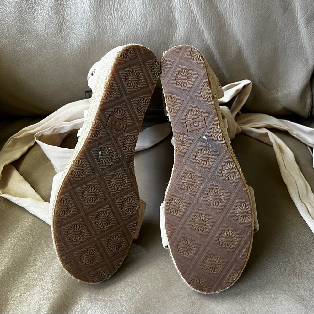 UGG Trina Wedge Sandals Nude Size 9.5 - Picture 11 of 11